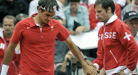 Roger Federer plays Davis Cup for Swiss