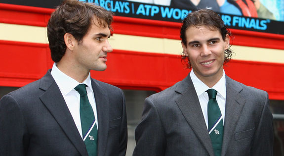 Roger Federer and Rafael Nadal in London