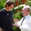 Roger Federer and Rod Laver