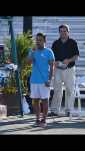 Micah Nalzaro Singing at Mardy Fish Children's Foundation Tennis Championships