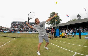 Mardy Fish After Winning In Newport on the PowerShares Series