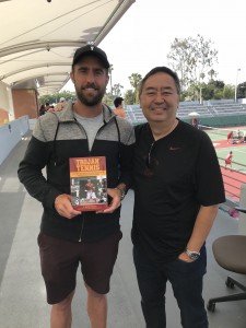 Stevie Johnson with "Trojan Tennis" author Mark Young